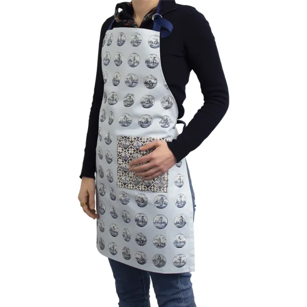 Alternative view of Kitchen Apron RUBENSHIUIS Blue Tile