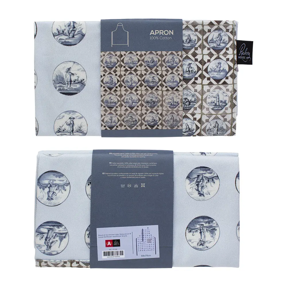 Kitchen Apron RUBENSHIUIS Blue Tile - Image 3