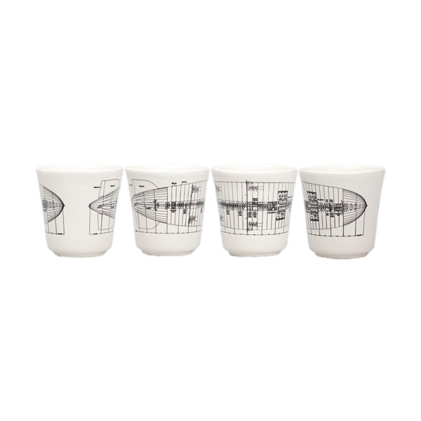 Espresso Cup MELIDES ZEPPELIN Blue Print - Set 2