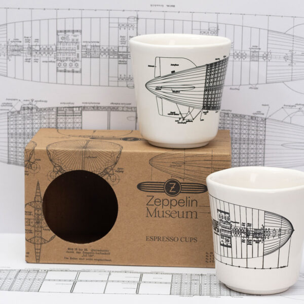 Alternative view of Espresso Cup MELIDES ZEPPELIN Blue Print - Set 2